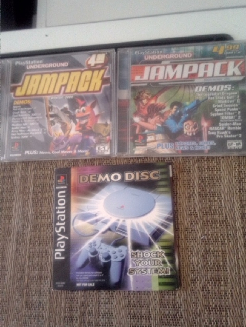 Three Sony PlayStation  Demo Discs